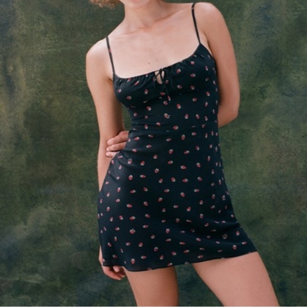 Realisation Par Ines Strawberry Print Mini Dress Size XS